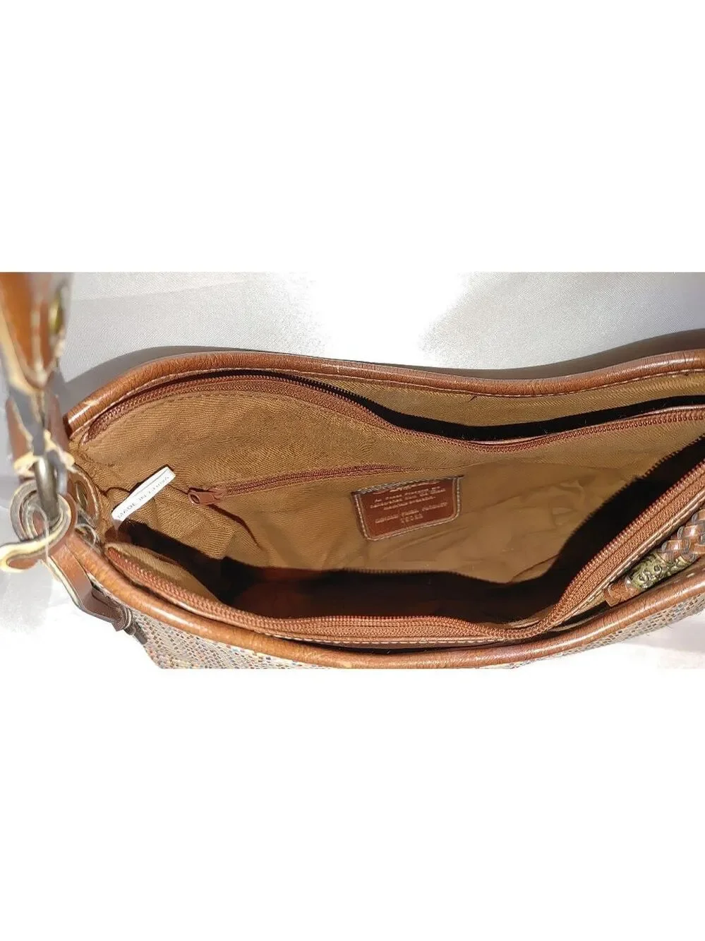 Fossil Multi Color Basket Weave Gorgeous Shoulder Bag - 75082